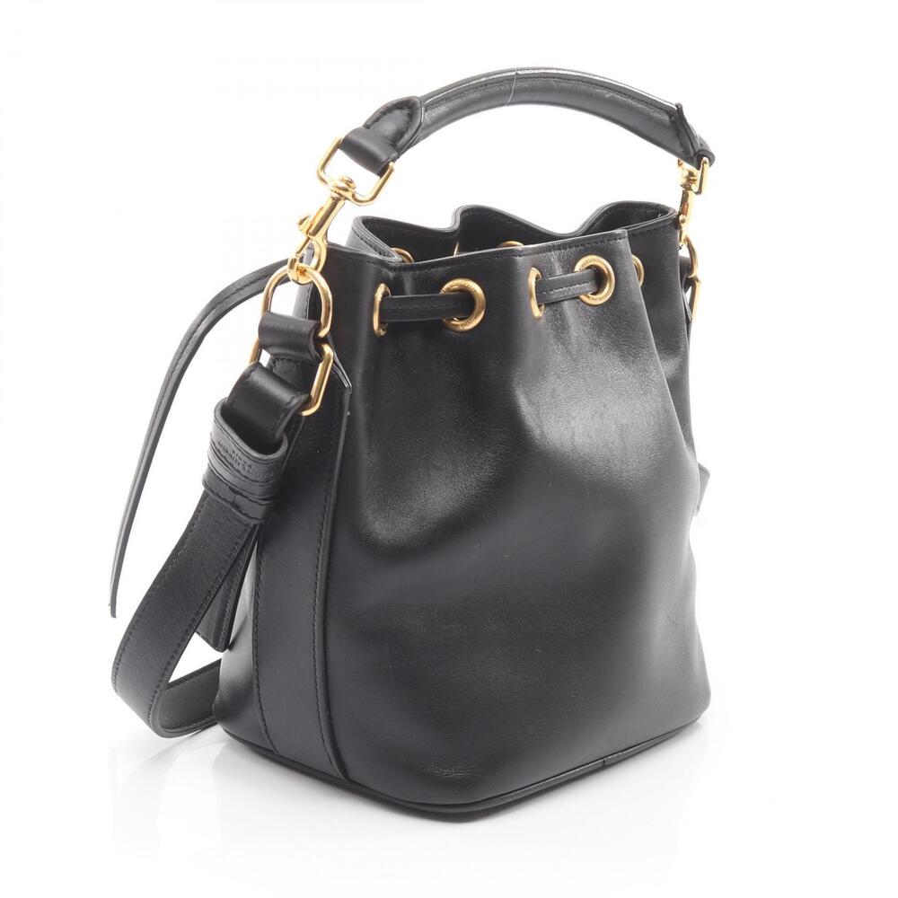 Saint Laurent Paris Emmanuel Shoulder Bag Leather Black
